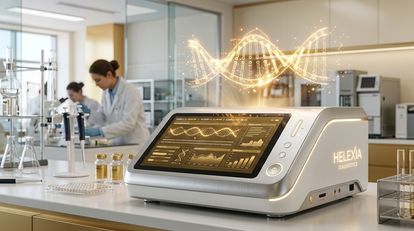SmartQR Biotechnology & Molecular Diagnostics Device with DNA Helix